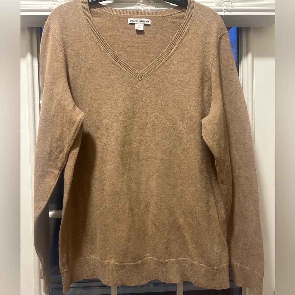Two Amazon Essentials Women’s V-Neck Sweaters